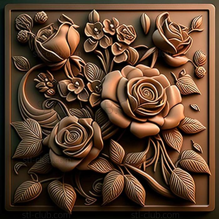 3D model roses (STL)